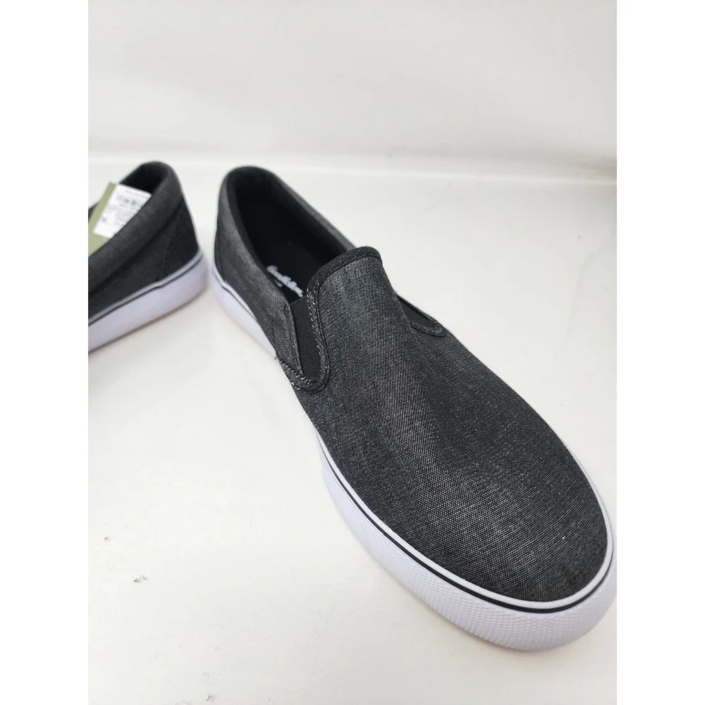 Goodfellow & Co Mens Phillip Slip On Sneakers Gray Canvas Casual Size 11